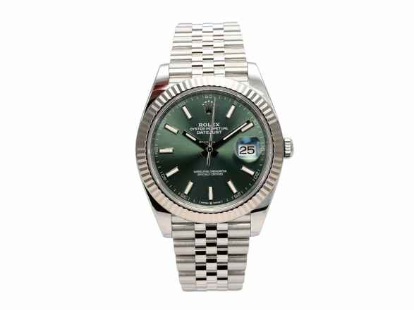  Rolex Datejust 41 Edelstahl Weißgold 126334 Mint Green Jubile-Band 