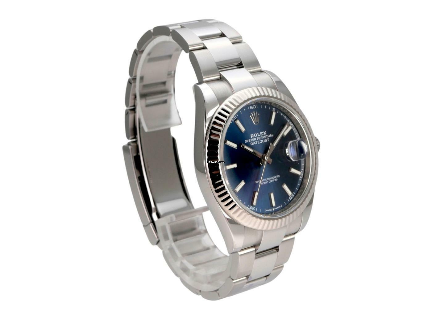 Rolex Datejust 41 Edelstahl Weißgold 126334 Blau