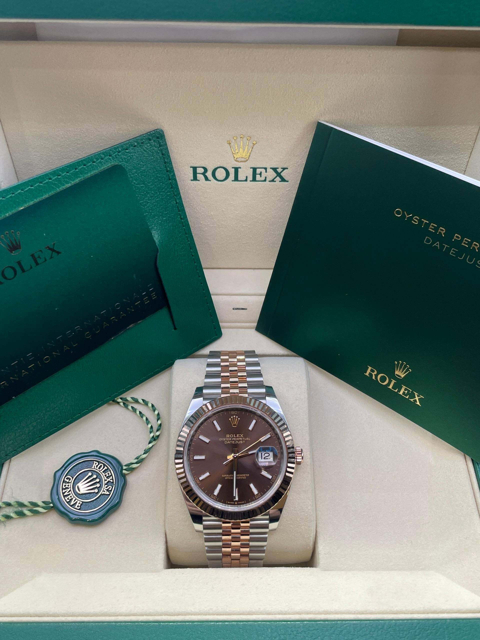 Rolex Datejust 41 Chocolate Dial NEW 2026 Steel/Rose Jubilee Full Set BOX&PAPERS