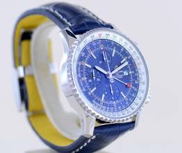 Thumbnail von Breitling Navitimer World 46 mm Chronograph blau Klassiker blue dial B+P