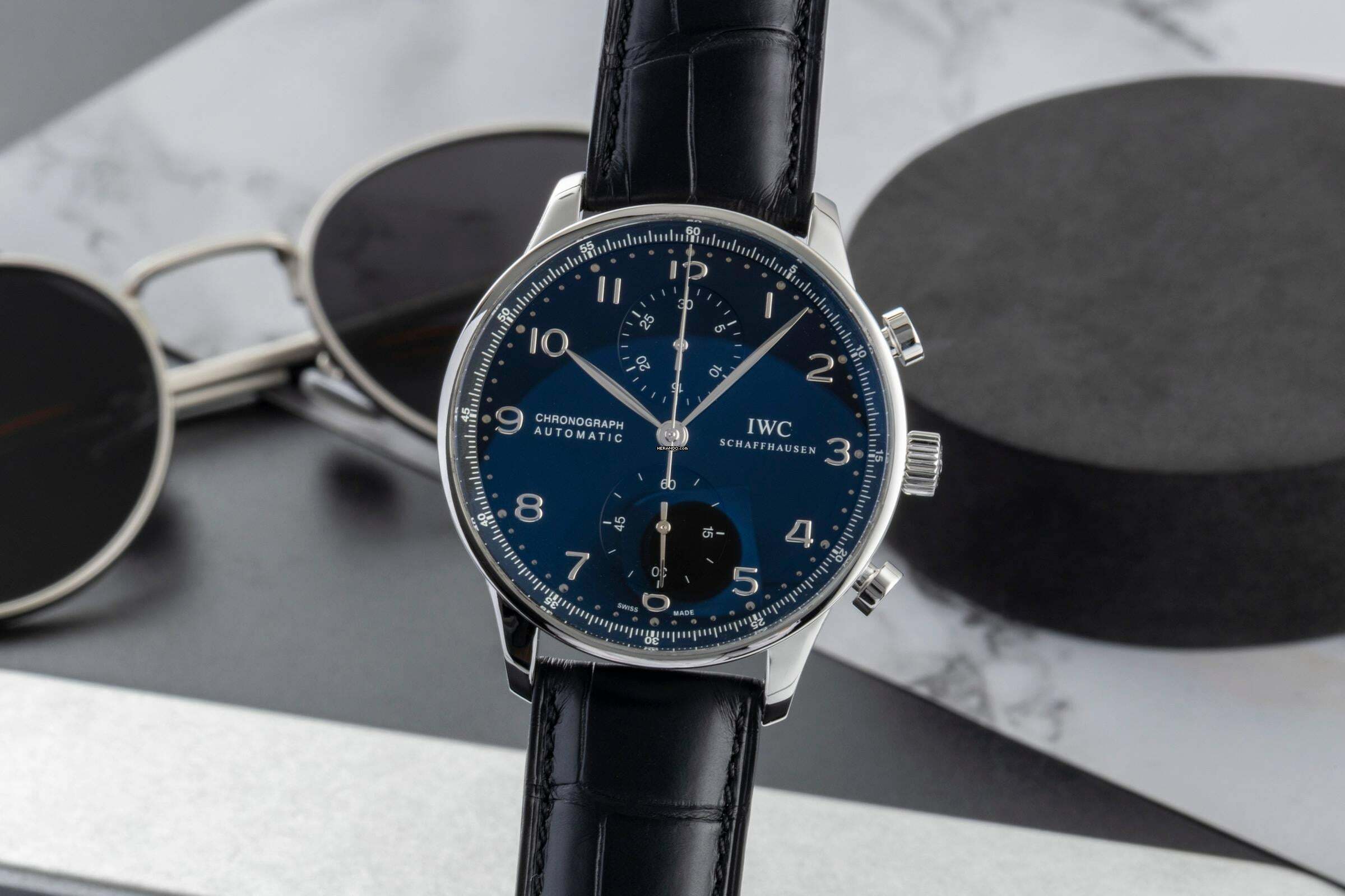 IWC Portugieser Chronograph Stahl Automatik Herrenuhr Ref. IW371447