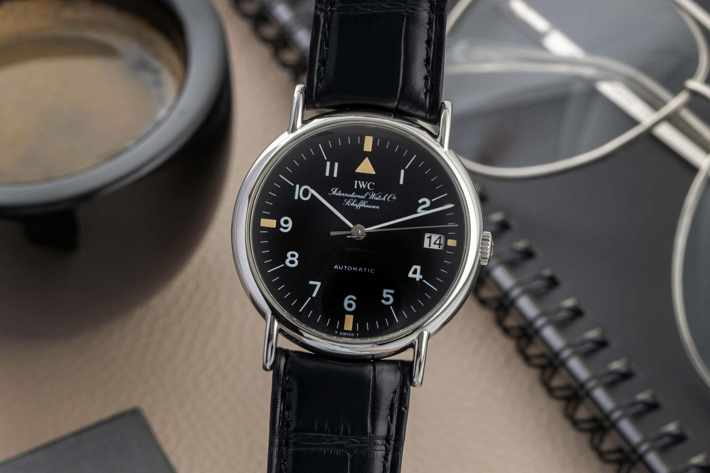 IWC Portofino Automatic Edelstahl Automatik Herrenuhr Ref. IW351335 Papiere 2000