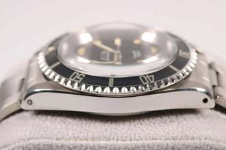 Thumbnail von Rolex Submariner (No Date) ref. 5513 aus 1967 – Traumhafte Vanille-Patina & graue Lünette – Nietenflexband