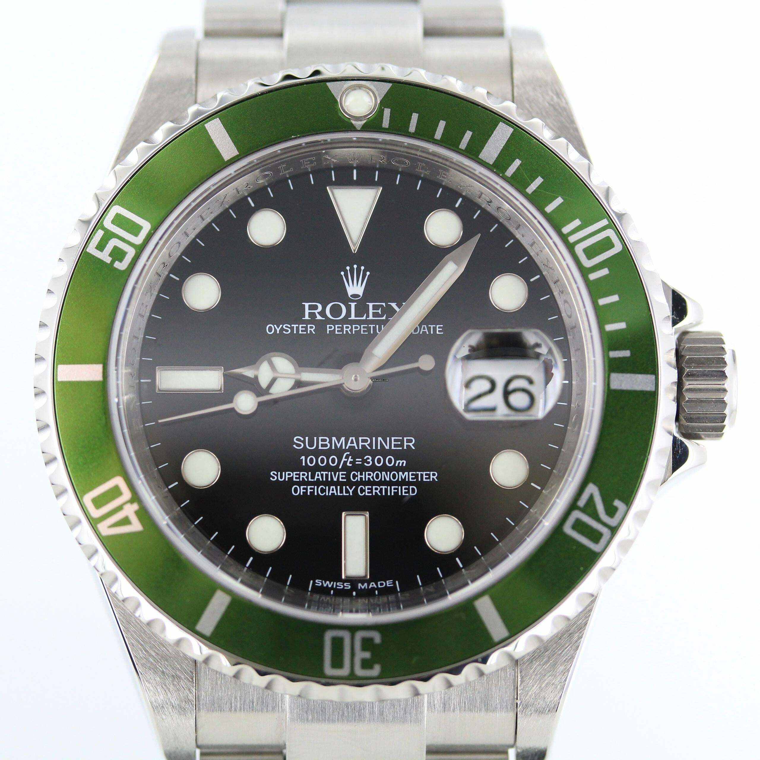 Rolex Submariner Date Kermit Full Set//Ref.16610LV//LC100//2008//#758