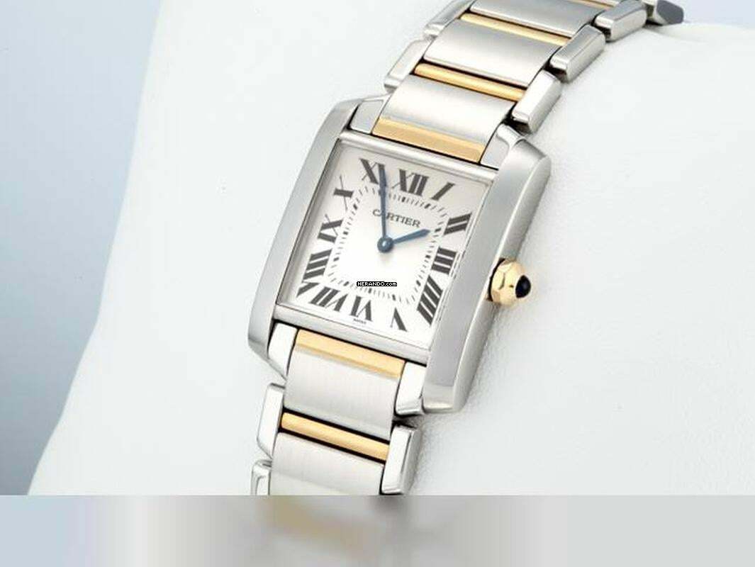 Cartier Tank Française Medium Edelstahl Gelbgold 750 W51006q4 Stahl Gold Steel 18kt Yellow Gold