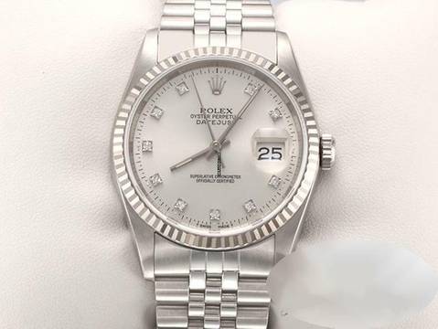  Rolex Datejust 36 36mm 16234 Stahl Weissgold 750 Diamanten Automatik 