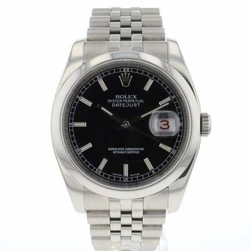  Rolex Datejust 36 Black Roulette Dial 