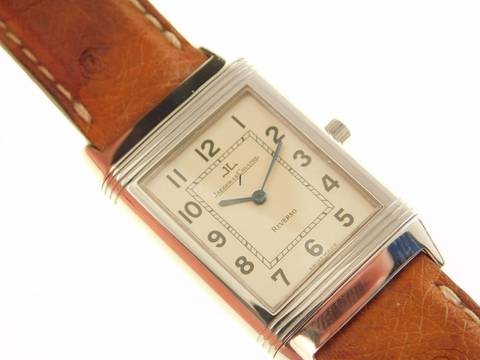 Jaeger-LeCoultre Reverso Classique Classic im sehr guten Zustand mit original Straussenband Classic Modell 23 x 38 mm
