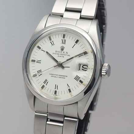  Rolex Oyster Perpetual Date 1500 white roman T-swiss dial Stahl/Oyster Stahlband 