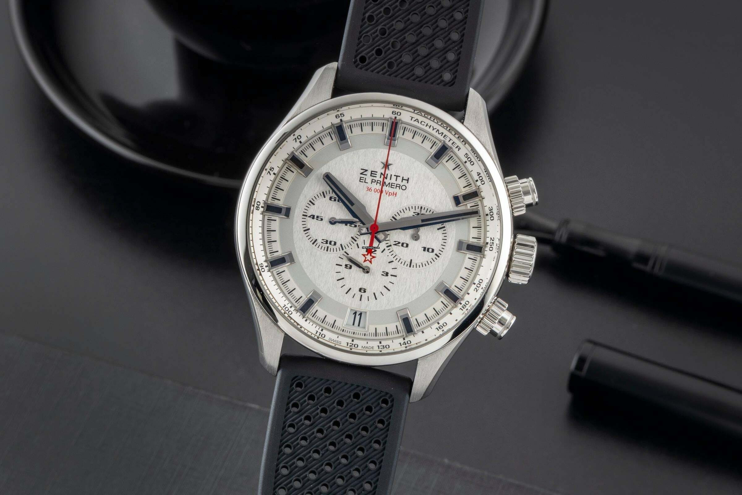 Zenith El Primero Sport Chronograph Stahl Automatik Herrenuhr Ref 03.2280.400/01.C713