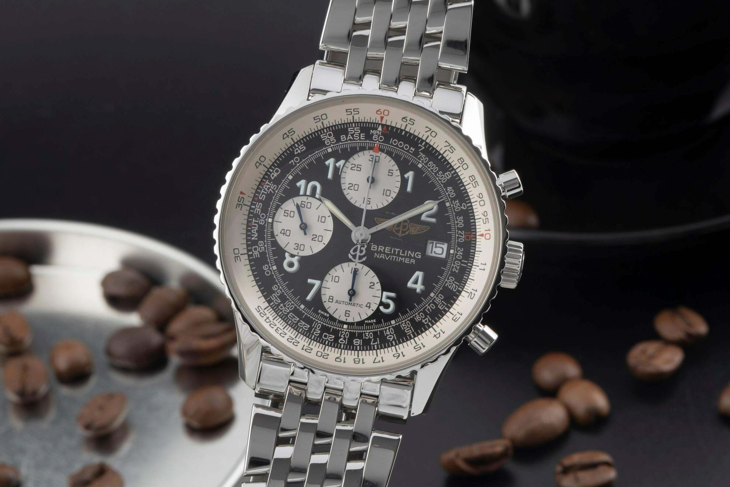 Breitling Old Navitimer Chronograph Edelstahl Automatik Ref. A13322