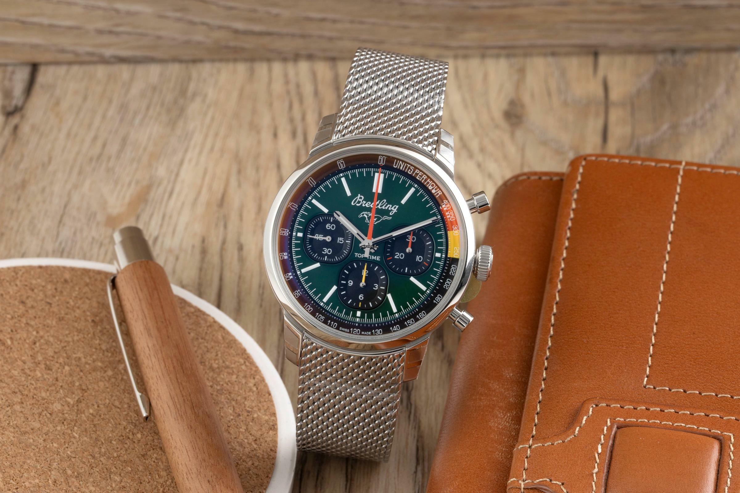 Breitling Top Time Ford Mustang Ref. AB01762A1L1A1 B&P