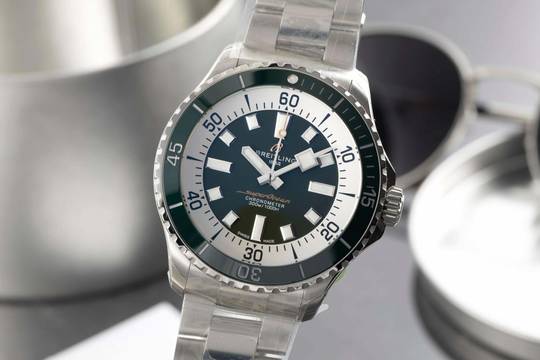  Breitling Superocean 44 Stahl Automatik Ref. A17376A31L1A1 B&P 