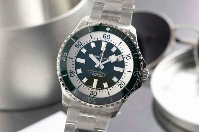  Breitling Superocean 44 Stahl Automatik Ref. A17376A31L1A1 B&P 