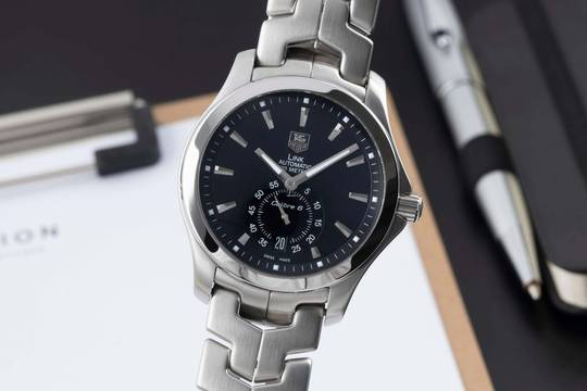  TAG Heuer Link Calibre 6 Black Dial Edelstahl Automatik Herrenuhr Ref. WJF211A 