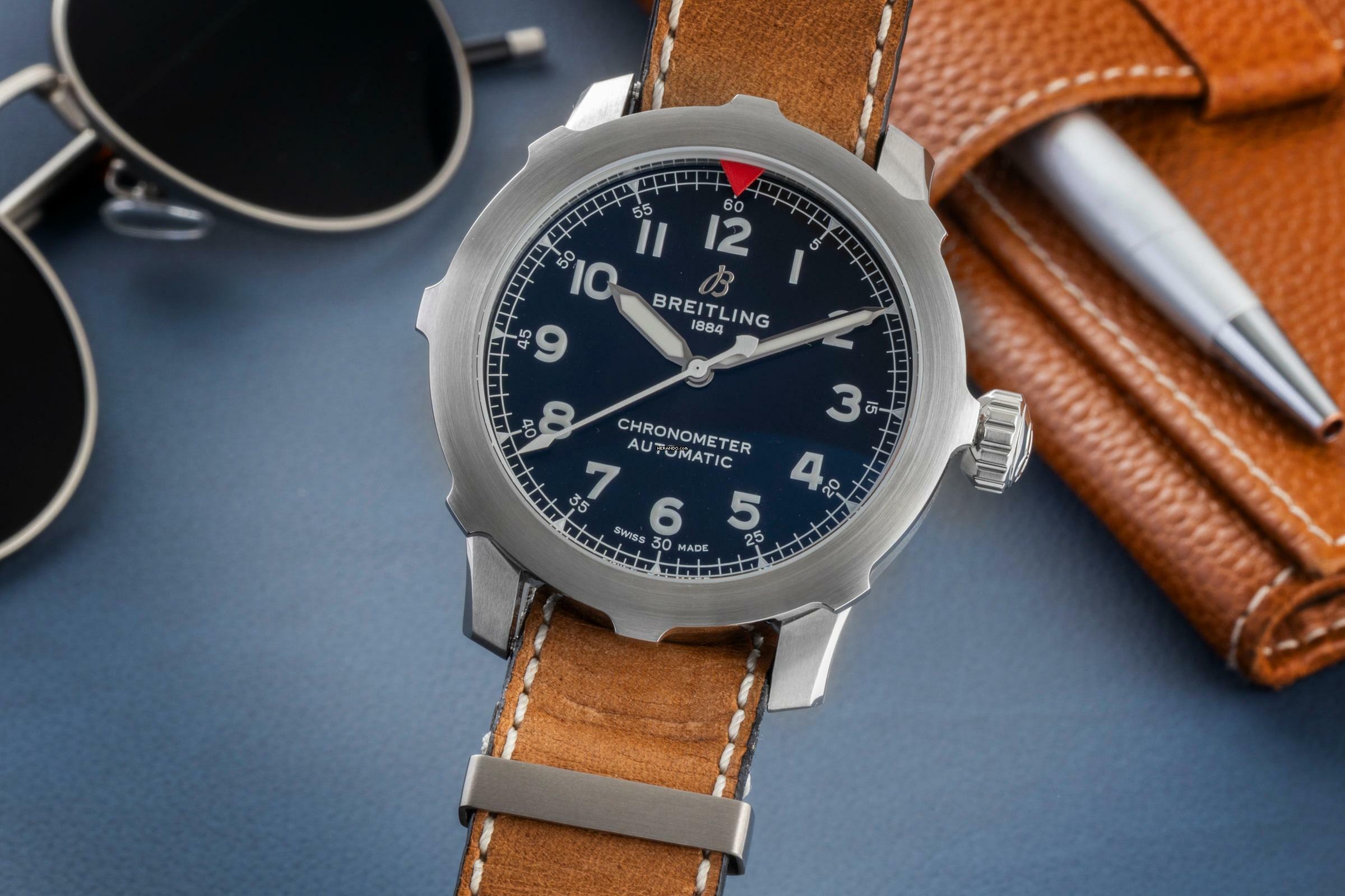 Breitling Aviator 8 Super 8 B20 Automatik Stahl Herrenuhr Ref. AB2040101B1X1 B&P