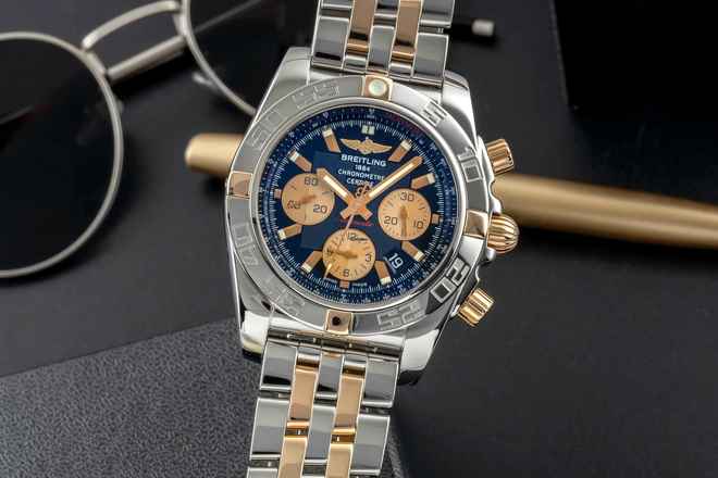  Breitling Chronomat 44 Chronograph Stahl / Gold Automatik Herrenuhr Ref. IB0110 