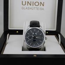 Thumbnail von Union Glashütte Belisar Chronograph Mondphase Vollkalender Graues Zifferblatt Ø 42 mm Full Set neuwertiger Zustand