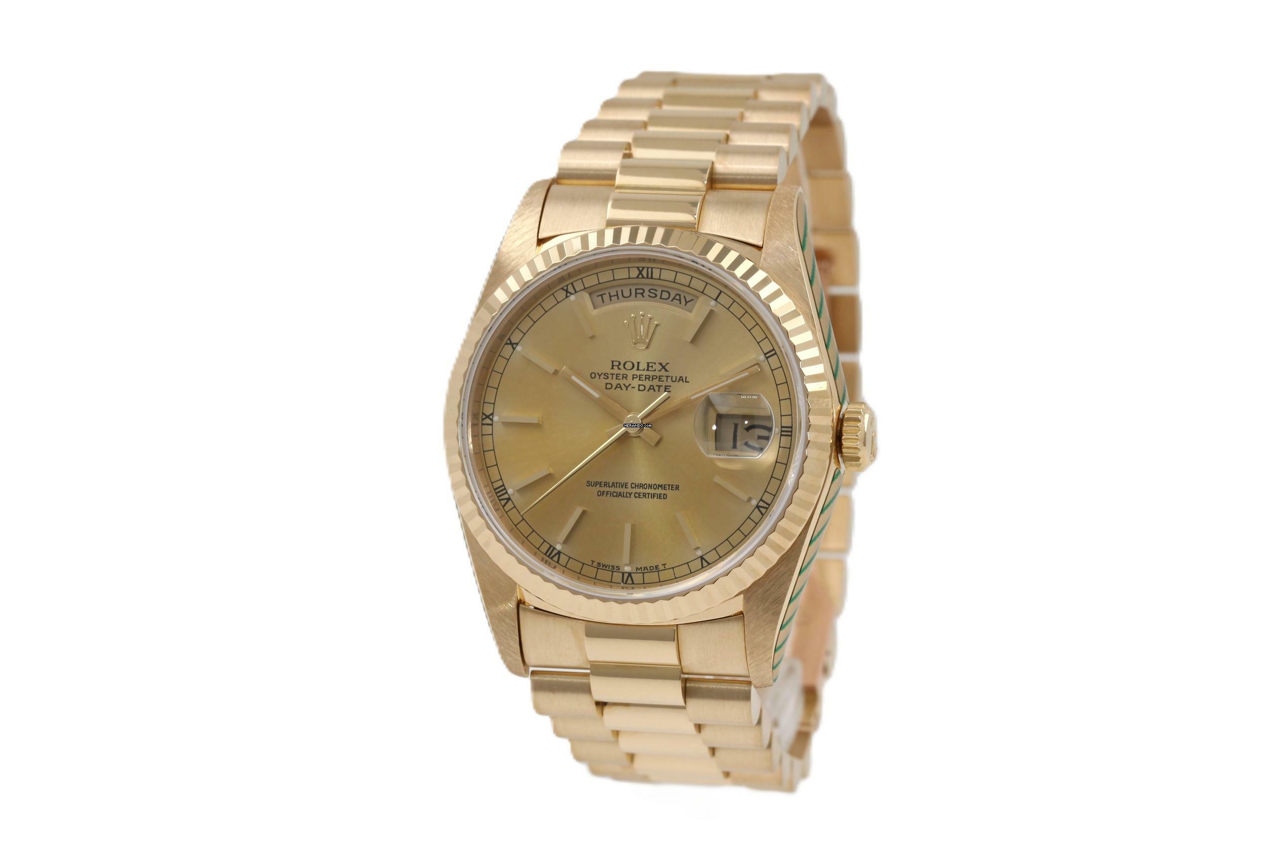 Rolex Day-Date 36 18238 Serviced by Rolex Warranty