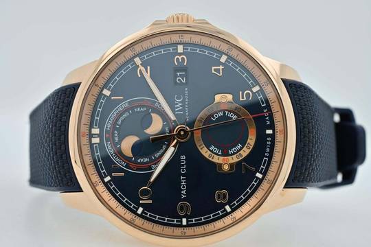  IWC Portugieser Portuguese Yacht Club Moon Tide 18k Rosé Gold IW344001 