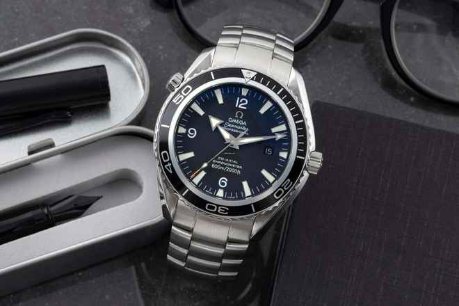  Omega Seamaster Planet Ocean 45,5 Automatik Co Axial Ref. 2200.50.00 Papiere 