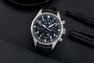 Thumbnail von IWC Fliegeruhr Chronograph Pilot´s Day-Date Chronograph Automatik Herrenuhr IW377709 B&P 2017