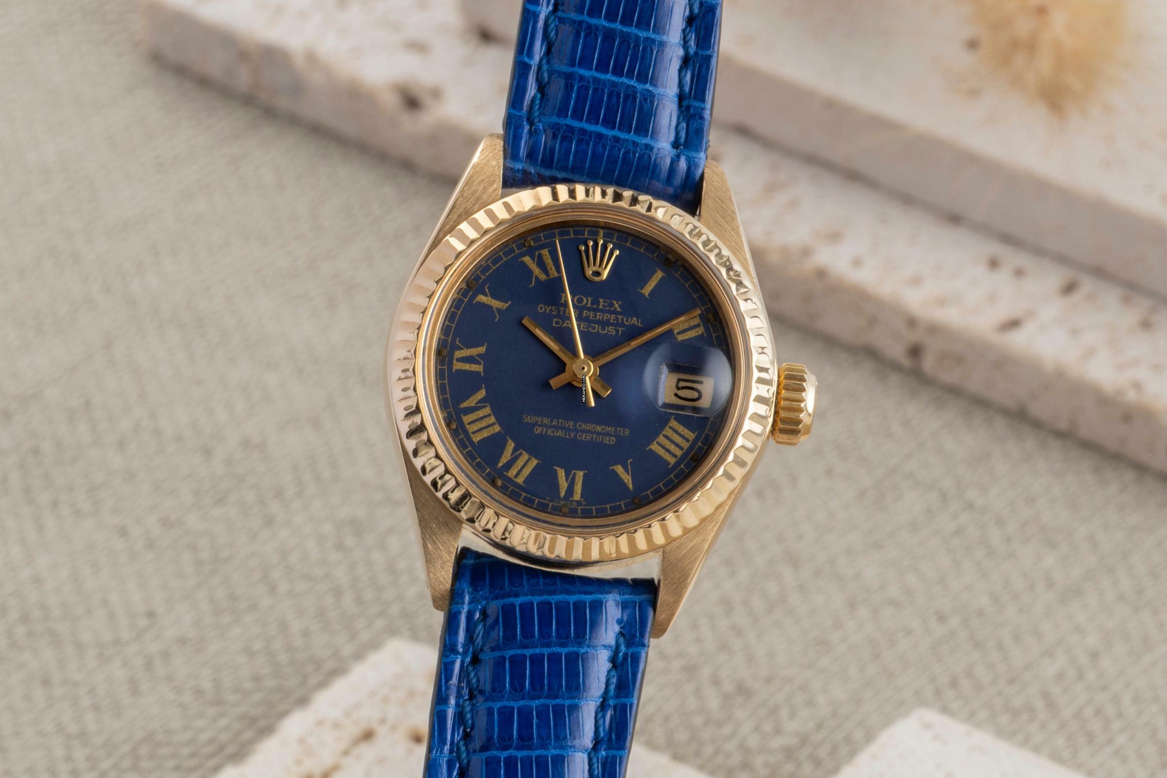 Rolex Lady-Datejust 18k (0,750) Gold Automatik Damenuhr Ref. 6917 Vintage