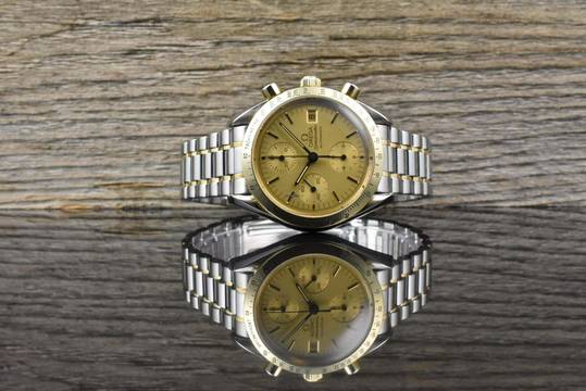  Omega Speedmaster Date 39 Automatik TOP VINTAGE Steel / Gold 