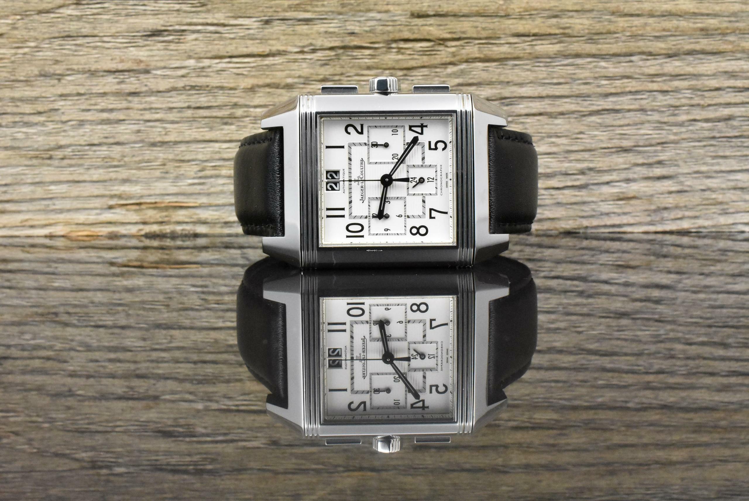 Jaeger-LeCoultre Reverso Squadra Chronograph GMT Ref. Q7018620 Automatik Calibre 754 Zertifikat 2011
