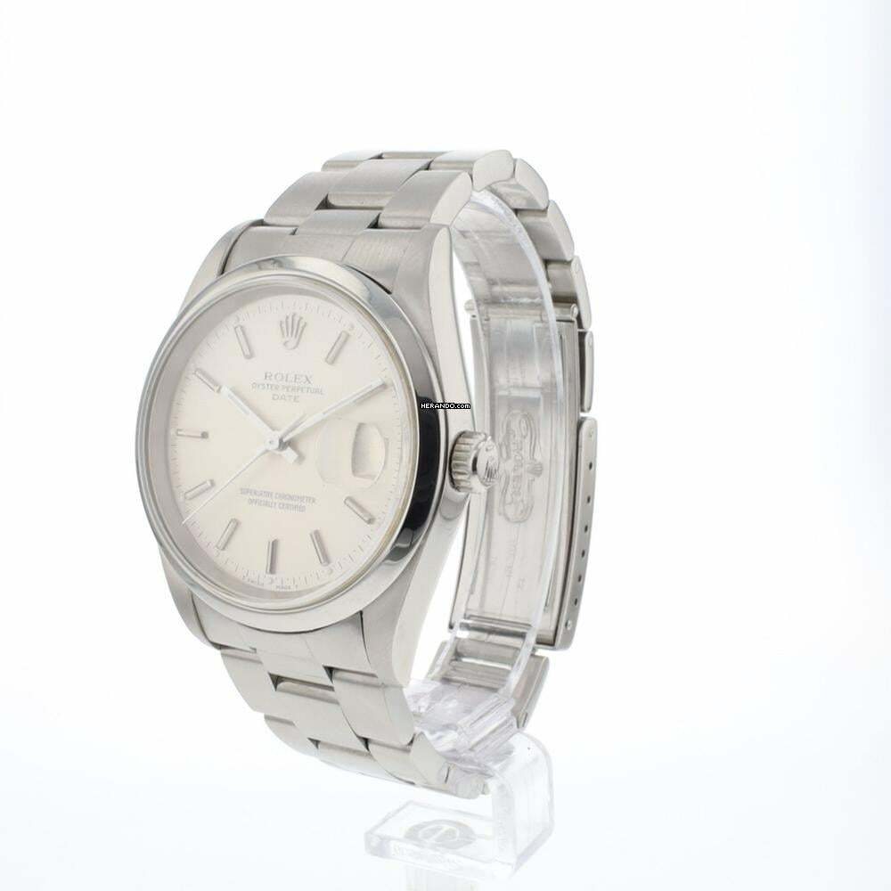 Rolex Oyster Perpetual Date 34 Silver Dial