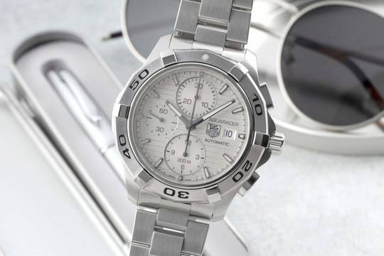  TAG Heuer Aquaracer 300M Chronograph Automatik Stahl Ref. CAP2111.BA0833 B&P 2016 
