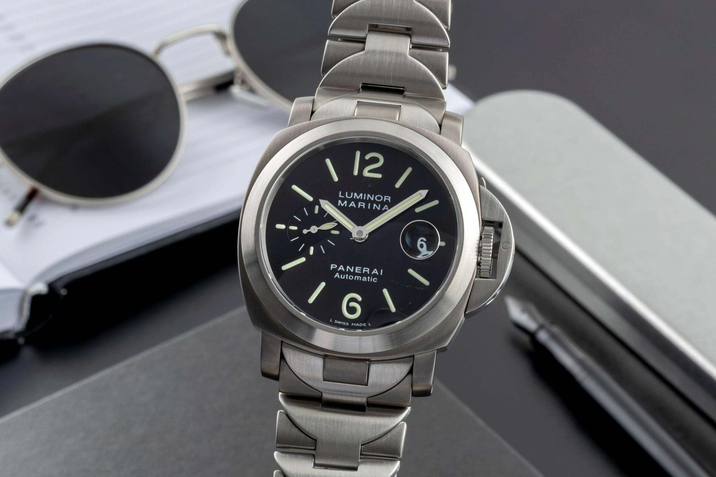 Panerai Luminor Marina Automatic Stahl / Titan Automatik Herrenuhr Ref. PAM00221