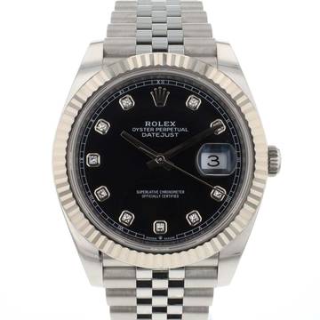  Rolex Datejust 41 Jubilee Black Diamond Dial 