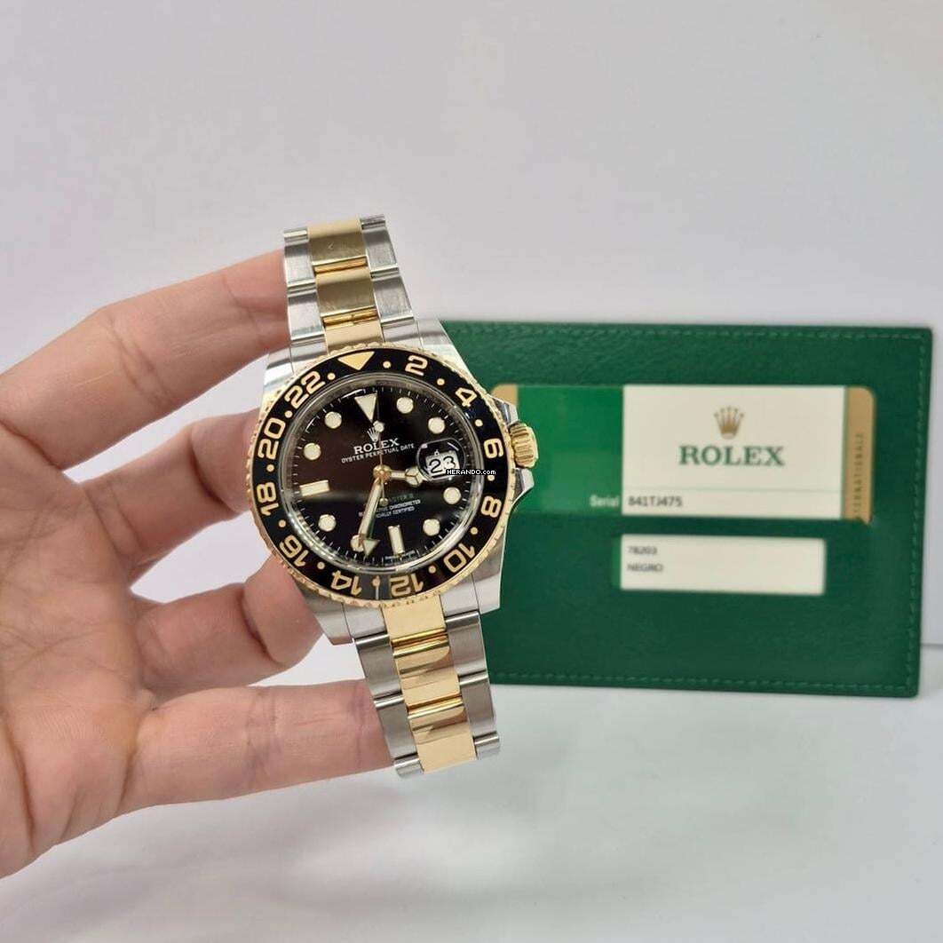 Rolex GMT-Master II Ceramic Ouro & Aço 40mm Automático Completo