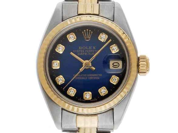  Rolex Lady-Datejust Ref.6917 1978 Box&Beschreibung sehr gut Vintage Datejust Stahl 18kt Gelbgold Diamanten open 6/9 