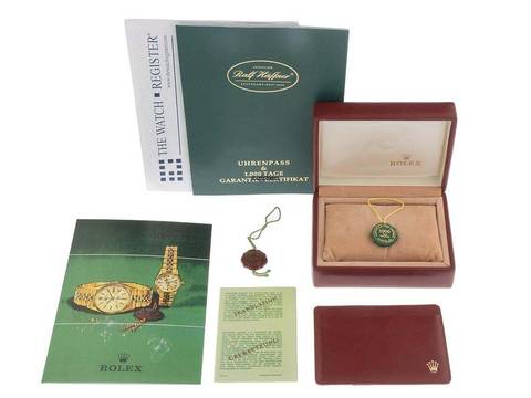  Rolex Lady-Datejust Ref.6527 1967 Box&Beschreibung sehr gut Vintage Datejust Lady Rindengravur open 6/9 18kt Gelbgold 