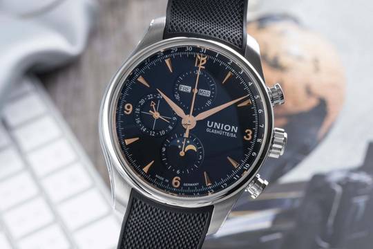 Union Glashütte Belisar Chronograph Stahl Automatik Ref. D0094251705701 Box