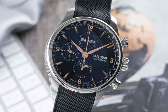 Union Glashütte Belisar Chronograph Stahl Automatik Ref. D0094251705701 Box