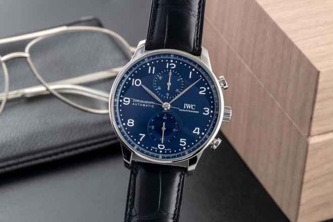 IWC Portugese Chronograaf Limited Edition 150 Jaar Automaat Ref IW371601 B&P