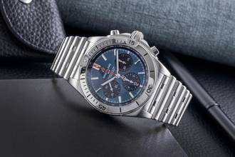 Thumbnail von Breitling Chronomat 42 B01 42 Chronograph Automatik Ref. AB0134101C1A1 B&P 2021