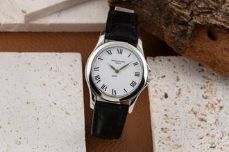 Thumbnail von Patek Philippe Calatrava 18k (0,750) Weissgold Handaufzug Damenuhr Ref. 4905