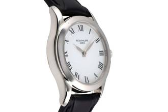 Thumbnail von Patek Philippe Calatrava 18k (0,750) Weissgold Handaufzug Damenuhr Ref. 4905