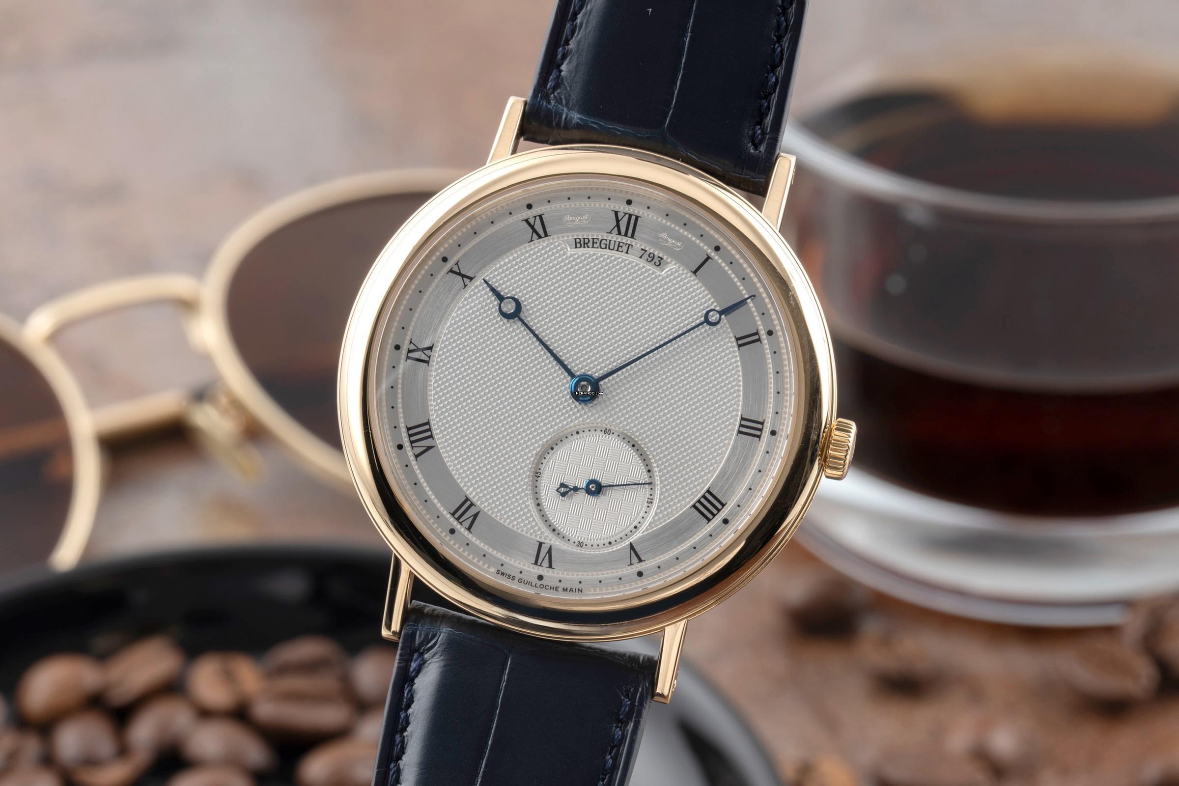 Breguet Classique 18K (0,750) Gold Automatik Herrenuhr Ref. 5140 Box Klassiker