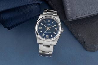 Thumbnail von Rolex Air King 34 Blue Dial Oyster Edelstahl Automatik Ref. 114200