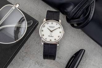 Thumbnail von Rolex Cellini 18k (0,750) Weissgold Handaufzug Herrenuhr Ref. 5116 Klassiker