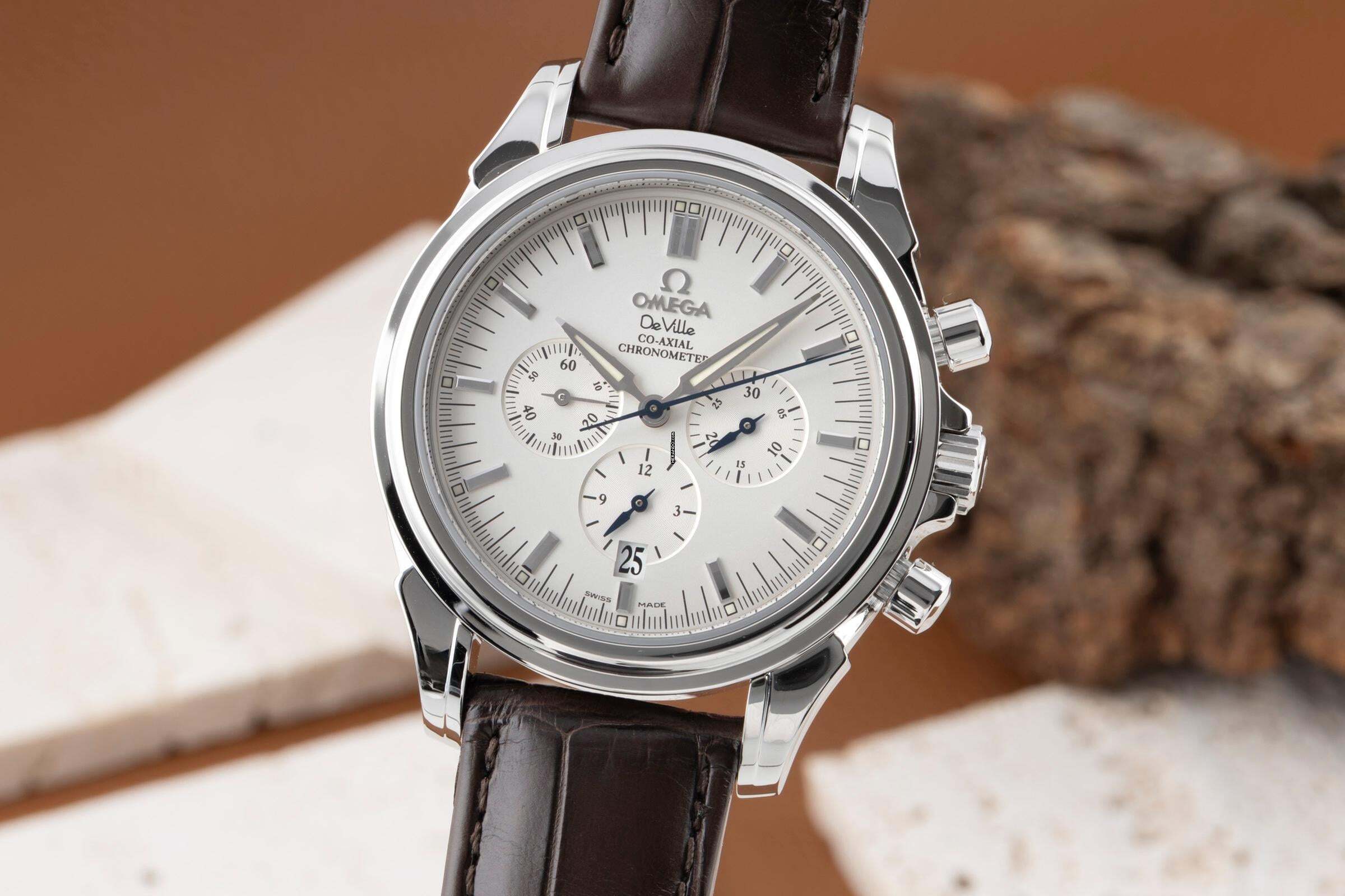 Omega De Ville Co-Axial Chronograph Co-Axial Automatik Stahl Herrenuhr Ref 4841.31.00 B&P