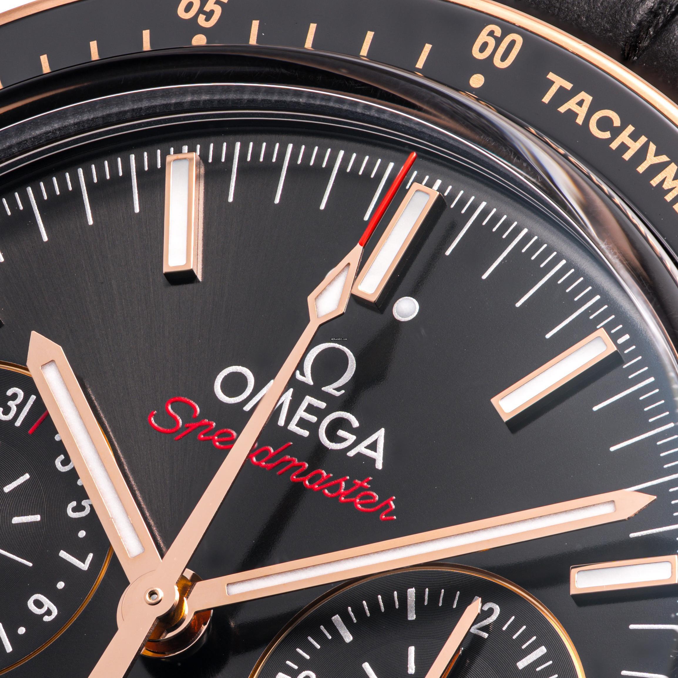 Omega Speedmaster Moonphase Rosegold 44 – 304.63.44.52.01.001 – like NEW – 07/2019 Full Set