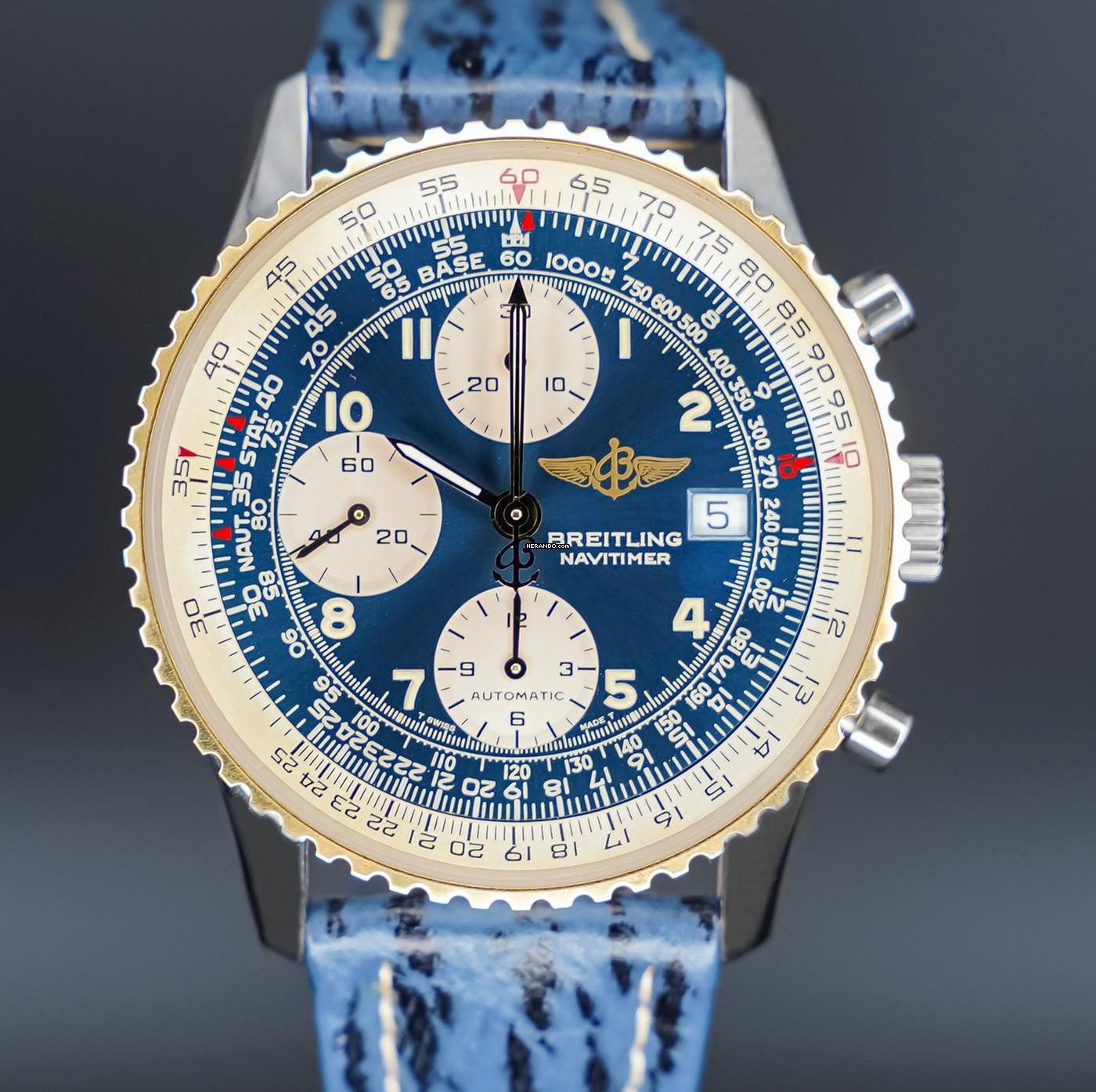 Breitling Old Navitimer Blue Dial FULLSET 1994