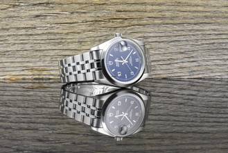 Thumbnail von Tudor Prince Date 74000N NOS / UNGETRAGEN Blue Dial - Full Set 2007