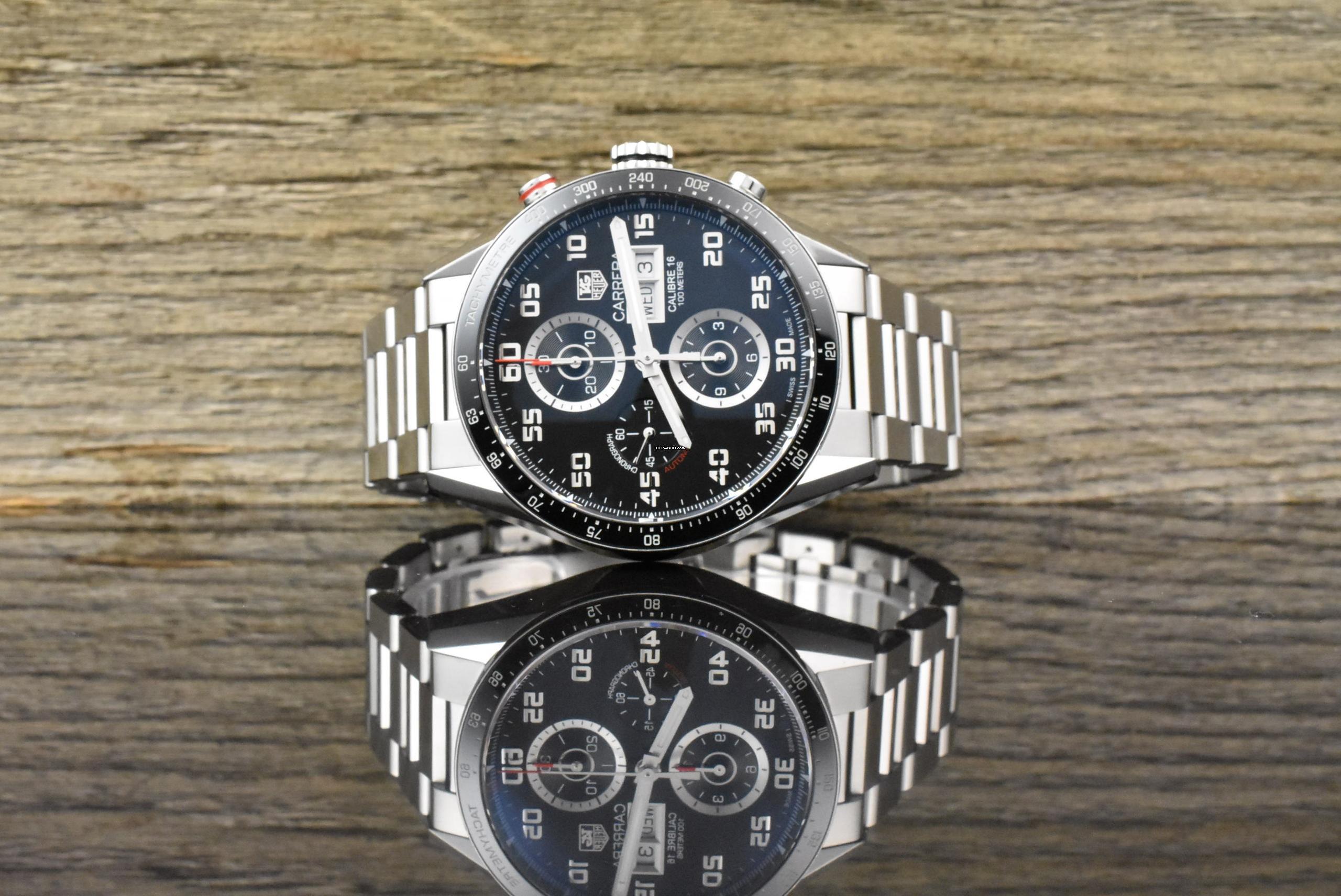 TAG Heuer Carrera Calibre 16 Day Date Chronograph SERVICE 2025 - Black Ceramic - Automatik 2016